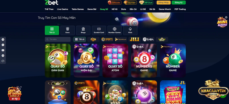 Chơi Quay số với cơ hội nhận thưởng khủng cùng Zbet